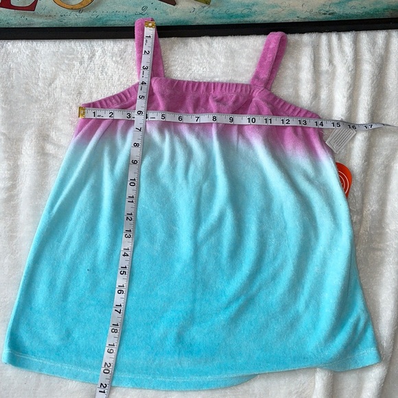 Nwt Wonder Nation Girls terry tank top swim cover up Size Large 10/12 pool beach - Picture 9 of 10